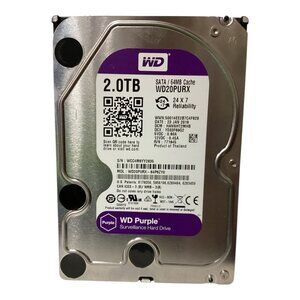 WD Purple 2TB SATA‎ 64MB Cache Surveillance Internal Hard Drive WD20PURX 3.5"